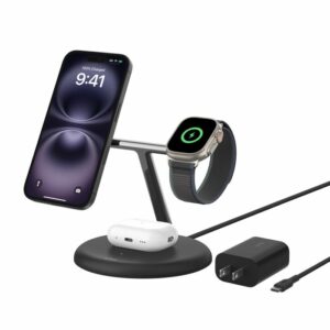 BoostCharge Pro 3-in-1 Magnetic Wireless Charging Stand with Qi2 15W